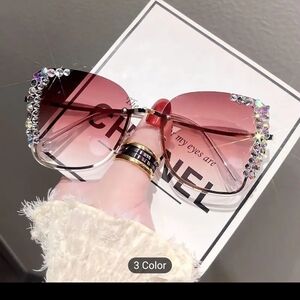 Pink Crystal Sunglasses